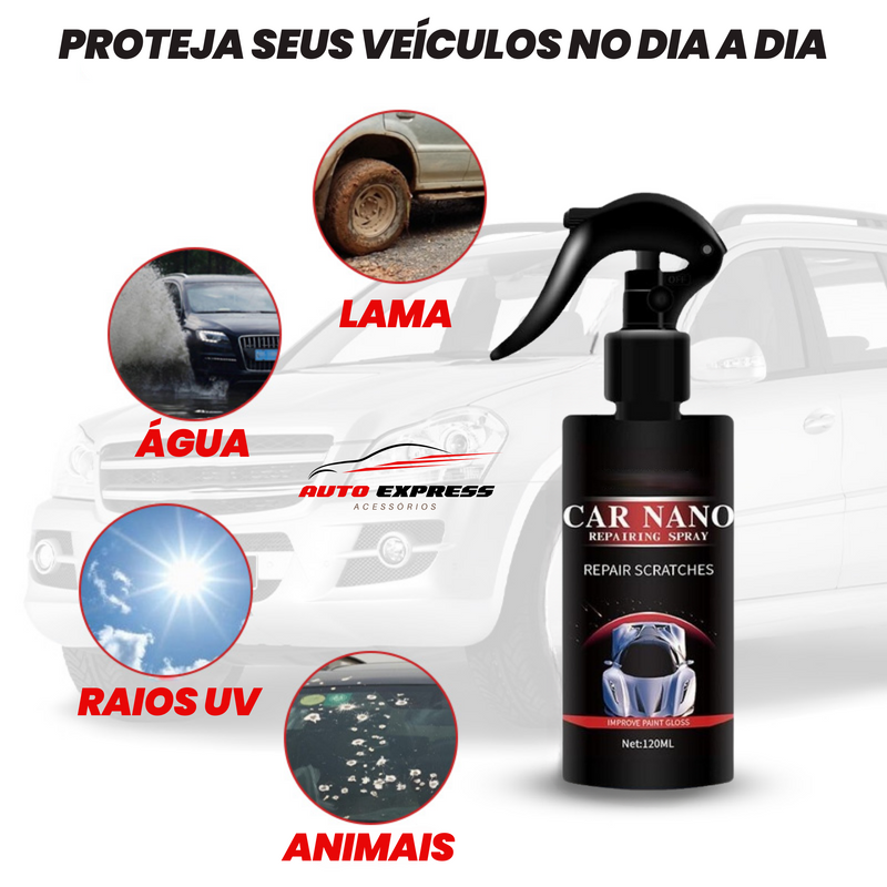 Auto Car Nano® - Spray de Nano Revestimento Cristalizador Para Carros 120ml [50%OFF NA SEGUNDA UNIDADE]